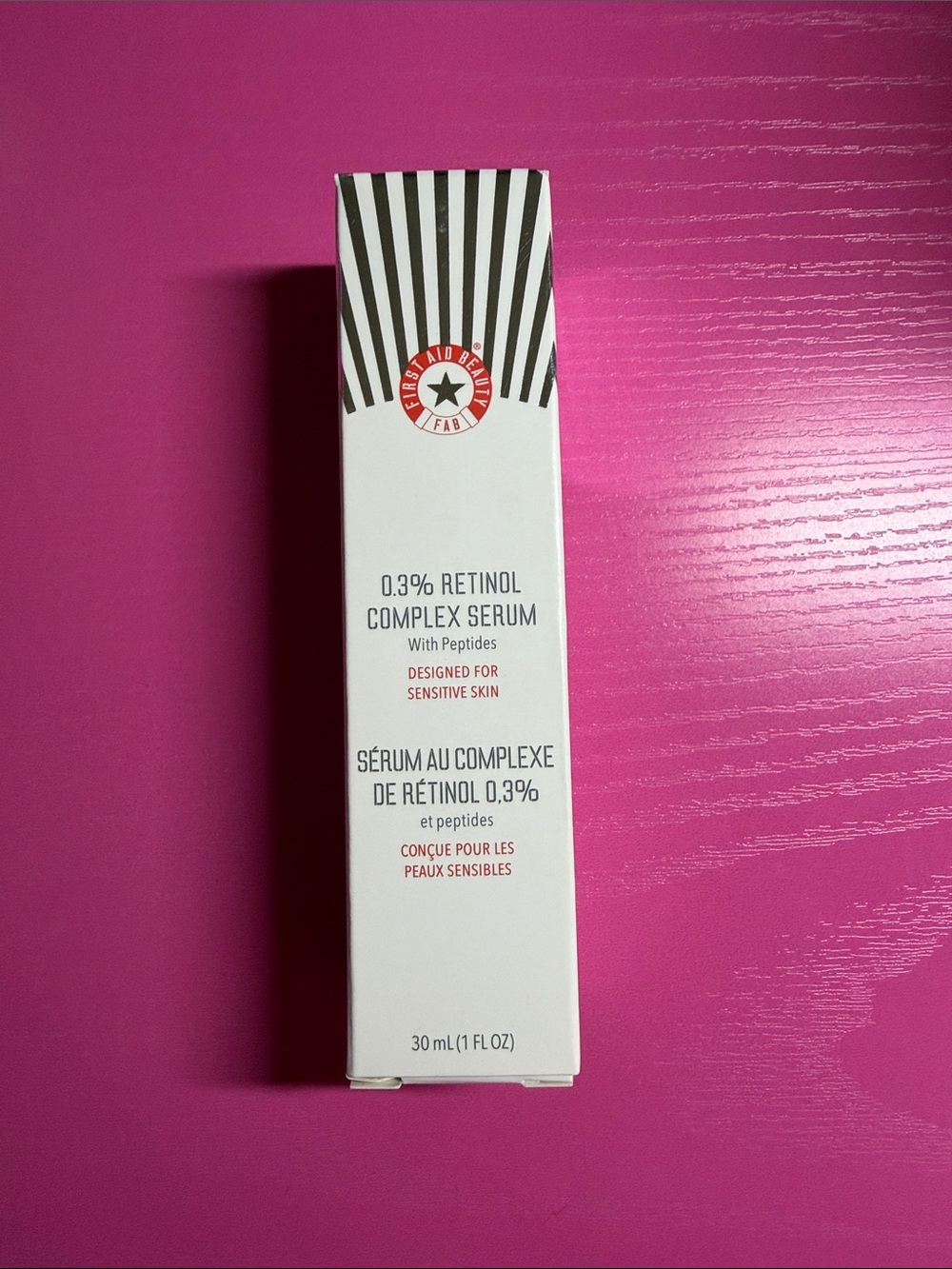 First Aid Beauty 0.3% Retinol Complex Serum - White & Pink
